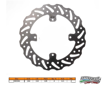 Bremseskive bag Delta Braking TM 300 EN/MX 270/244 mm. 4T årg. 17 - 23